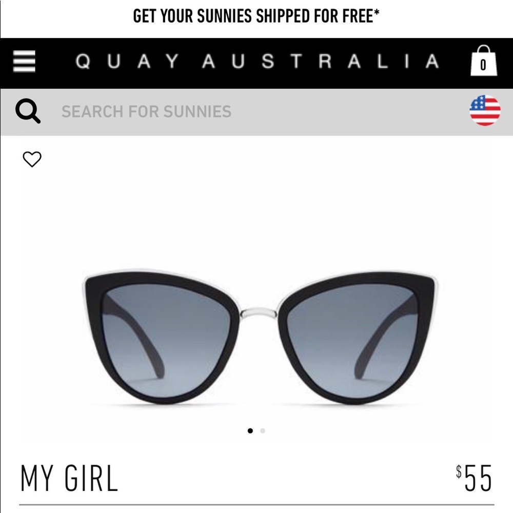 NWT and case QUAY sunnies